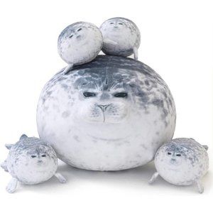 Chubby Seal Pillow Plush Seal Plushies in her Tummy Stuffed Toy with 4 Baby